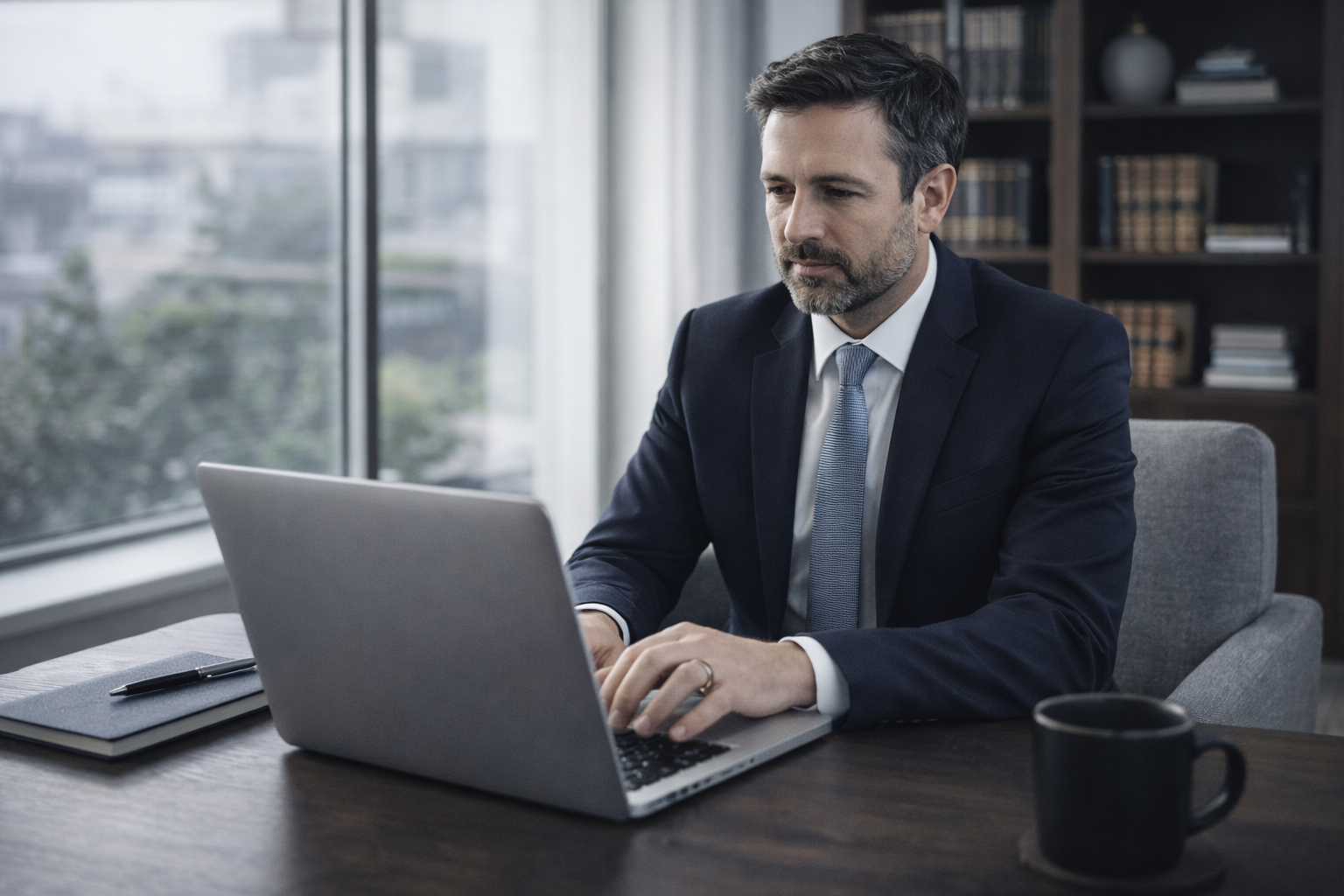 Lawyer working on a Digital PR strategy