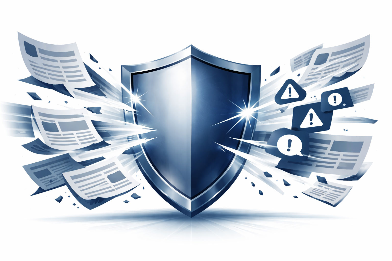 Abstract illustration depicting crisis management for a law firm