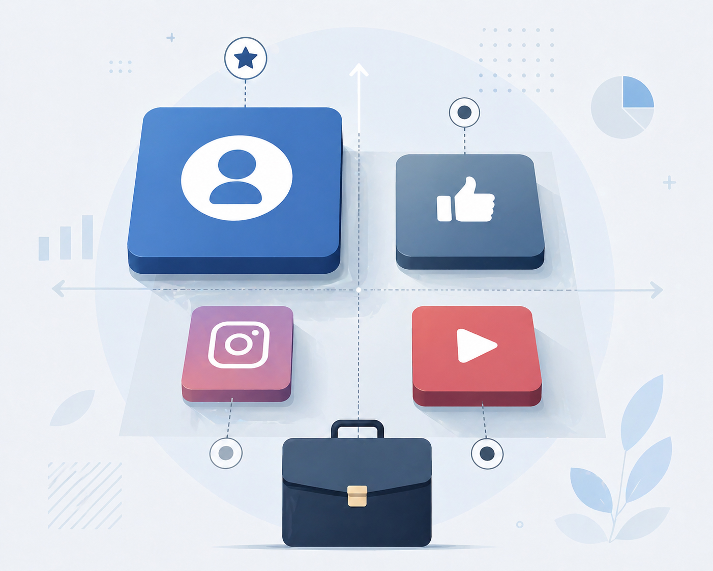 Illustrative image ranking the social platforms in order of importance for your legal practice